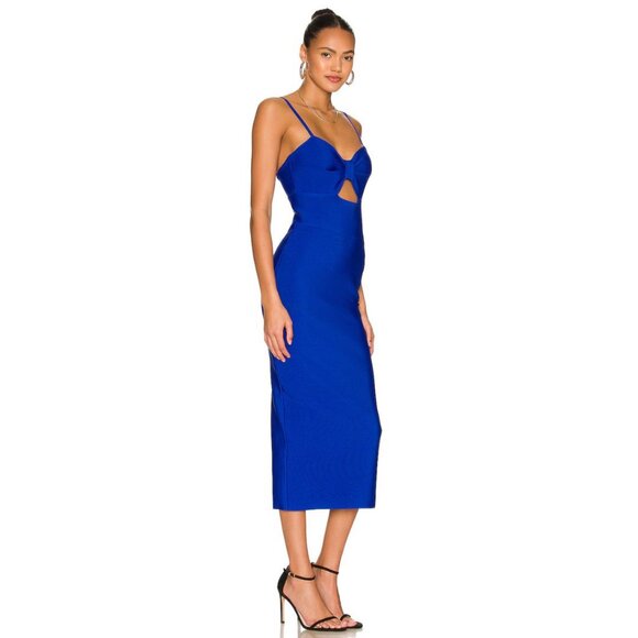 Elliatt Rachel Midi Dress Cobalt Size Medium - Picture 2 of 9